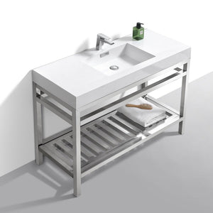 cisco-48-stainless-steel-console-with-acrylic-sink-chrome-ac48