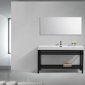 cisco-60-single-sink-stainless-steel-console-with-acrylic-sink-matt-black-ac60s-bk