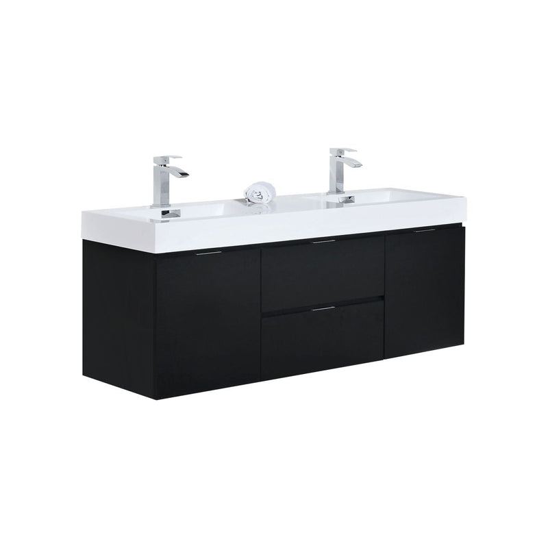 bliss-60-double-sink-black-wall-mount-modern-bathroom-vanity-bsl60d-bk