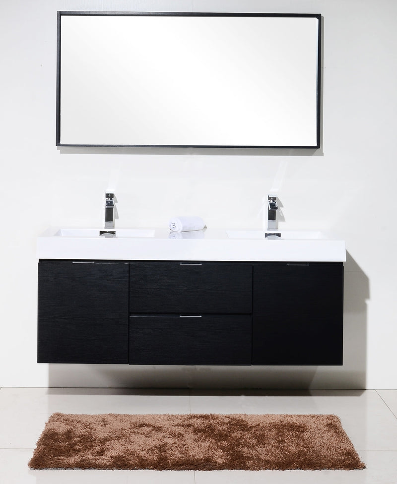 bliss-60-double-sink-black-wall-mount-modern-bathroom-vanity-bsl60d-bk