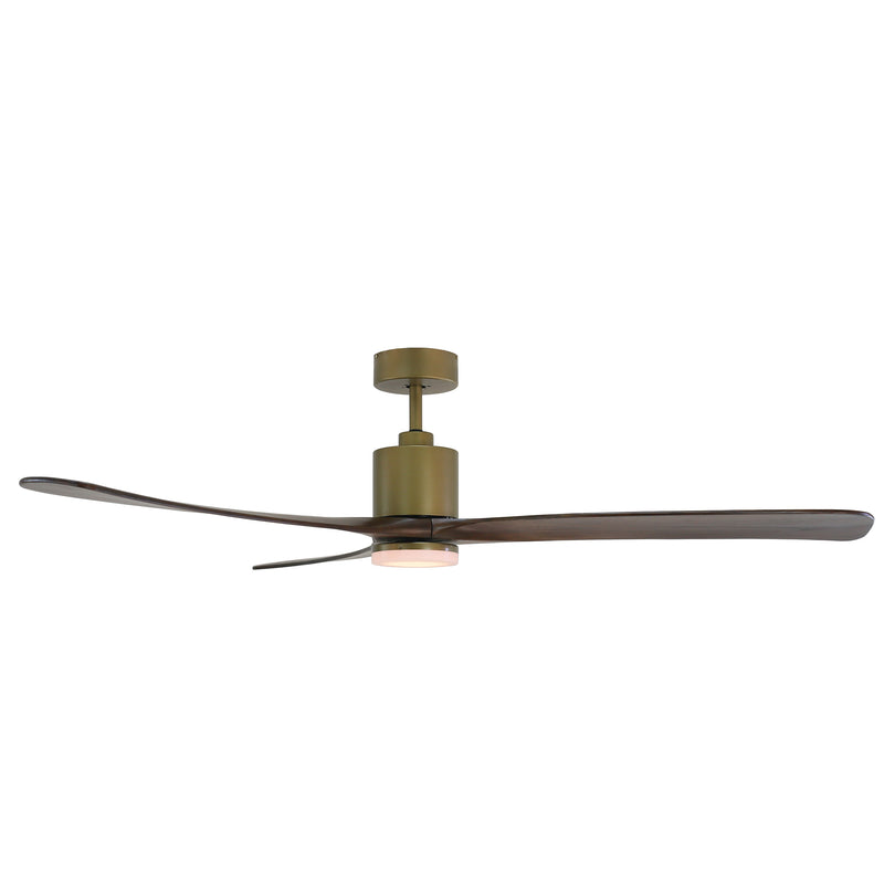FORNO VOCE Curva 72” Oil Rubbed Bronze Body & Light Ash Wood Blade Voice Activated Smart Ceiling Fan - CF01672-AGR