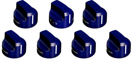 Forte 36" All Gas Freestanding Range in Midnight Blue with Midnight Blue Knob Kit Set and Black Bezel Kit Set - FGR366BBL32