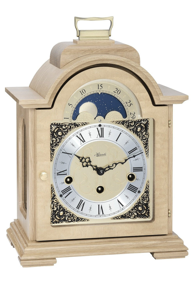 HermleClock Debden 12" Antique Table Clock in Oak 22864050340
