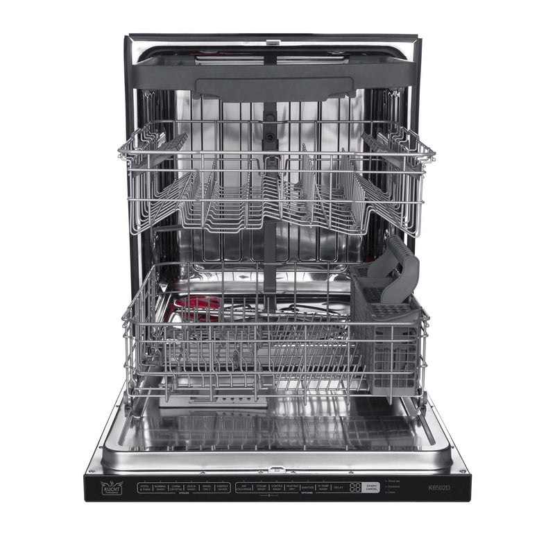 Kucht 24 in. Stainless Steel Top Control Smart Built-In Tall Tub Dishwasher 120-volt with Stainless Steel Tub K6502D