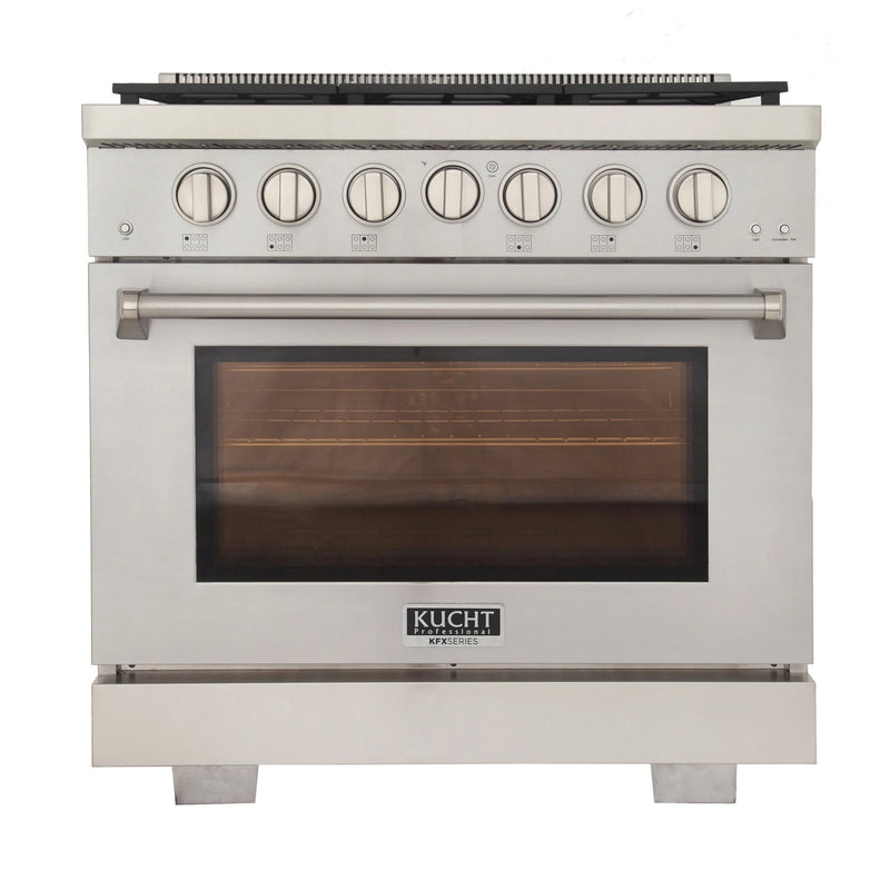 Kucht 36 in. 5.2 cu. ft. All Gas Range in Stainless Steel with Accents KFX360