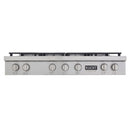 Kucht 48 in. Professional 6 Burner Gas Stovetop in Stainless Steel and Accents KFX489T