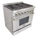 Kucht 36″ Freestanding Dual-Fuel Range KRD366F