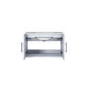 Lexora Geneva 30" Glossy White Single Vanity, White Carrara Marble Top, White Square Sink and no Mirror LG192230DMDS000
