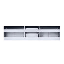 Lexora Geneva 72" Glossy White Double Vanity, no Top and 30" LED Mirrors LG192272DM00LM30