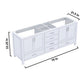 Lexora  Jacques 80" White Double Vanity, no Top and 30" Mirrors LJ342280DA00M30