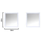 Lexora  Jacques 80" White Double Vanity, no Top and 30" Mirrors LJ342280DA00M30