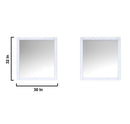 Lexora  Jacques 80" White Double Vanity, no Top and 30" Mirrors LJ342280DA00M30