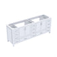 Lexora  Jacques 84" White Vanity Cabinet Only LJ342284DA00000