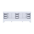 Lexora  Jacques 84" White Vanity Cabinet Only LJ342284DA00000