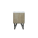 Lexora Lancy 24" Rustic Acacia Bathroom Vanity, White Quartz Top, and White Square Sink - LLC24SKSOS000