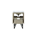 Lexora Lancy 24" Rustic Acacia Bathroom Vanity, White Quartz Top, and White Square Sink - LLC24SKSOS000