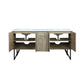 Lexora  Lancy 72" Rustic Acacia Double Bathroom Vanity, White Quartz Top, and White Square Sinks LLC72DKSOS000
