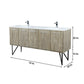 Lexora  Lancy 72" Rustic Acacia Double Bathroom Vanity, White Quartz Top, White Square Sinks, Labaro Brushed Nickel Faucet Set, and 70" Frameless Mirror LLC72DKSOSM70FBN
