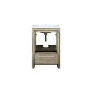 Lexora Lafarre 24" Rustic Acacia Bathroom Vanity, White Quartz Top, and White Square Sink LLF24SKSOS000