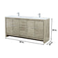 Lexora Lafarre 72" Rustic Acacia Double Bathroom Vanity, White Quartz Top, White Square Sinks, and Balzani Gun Metal Faucet Set LLF72DKSOD000FGM