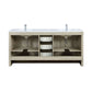 Lexora Lafarre 72" Rustic Acacia Double Bathroom Vanity, White Quartz Top, White Square Sinks, and Labaro Rose Gold Faucet Set LLF72DKSOD000FRG