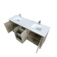 Lexora Lafarre 72" Rustic Acacia Double Bathroom Vanity, White Quartz Top, White Square Sinks, and Labaro Rose Gold Faucet Set LLF72DKSOD000FRG