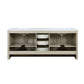 Lexora Lafarre 80" Rustic Acacia Double Bathroom Vanity, White Quartz Top, and White Square Sinks LLF80DKSOD000