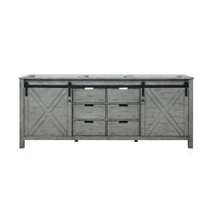 Lexora  Marsyas 80" Ash Grey Vanity Cabinet Only LM342280DH00000