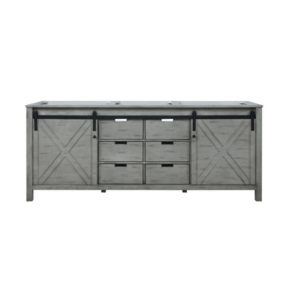 Lexora  Marsyas 80" Ash Grey Vanity Cabinet Only LM342280DH00000