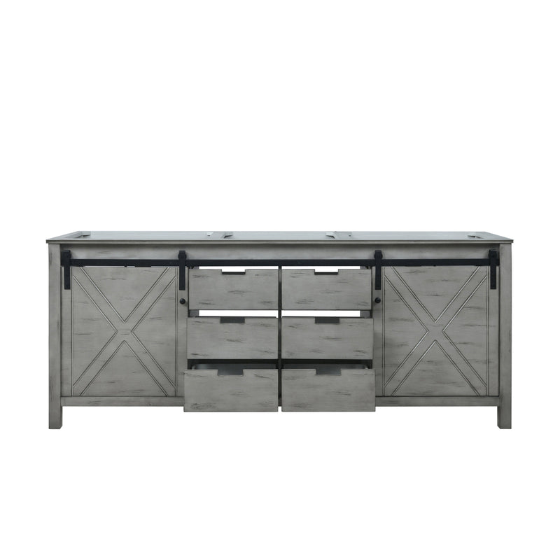 Lexora  Marsyas 80" Ash Grey Vanity Cabinet Only LM342280DH00000