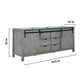 Lexora  Marsyas 80" Ash Grey Vanity Cabinet Only LM342280DH00000