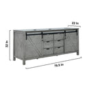 Lexora  Marsyas 80" Ash Grey Vanity Cabinet Only LM342280DH00000