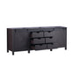 Lexora  Marsyas 84" Brown Vanity Cabinet Only LM342284DC00000
