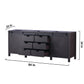 Lexora  Marsyas 84" Brown Vanity Cabinet Only LM342284DC00000