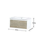 Lexora Scopi 30" Rustic Acacia Bathroom Vanity, Acrylic Composite Top with Integrated Sink, and 28" Frameless Mirror LSC30SRAOSM28
