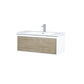 Lexora Scopi 36" Rustic Acacia Bathroom Vanity, Acrylic Composite Top with Integrated Sink, and Labaro Brushed Nickel Faucet Set LSC36SRAOS000FBN