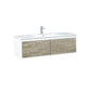 Lexora Scopi 48" Rustic Acacia Bathroom Vanity, Acrylic Composite Top with Integrated Sink, and Labaro Rose Gold Faucet Set LSC48SRAOS000FRG