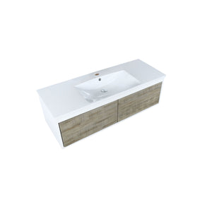 Lexora Scopi 48" Rustic Acacia Bathroom Vanity and Acrylic Composite Top with Integrated Sink LSC48SRAOS000