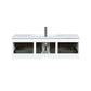 Lexora Scopi 48" Rustic Acacia Bathroom Vanity, Acrylic Composite Top with Integrated Sink, Balzani Gun Metal Faucet Set, and 43" Frameless Mirror LSC48SRAOSM43FGM
