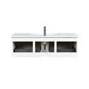 Lexora Scopi 48" Rustic Acacia Bathroom Vanity, Acrylic Composite Top with Integrated Sink, Labaro Rose Gold Faucet Set, and 43" Frameless Mirror LSC48SRAOSM43FRG
