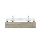 Lexora Scopi 60" Rustic Acacia Double Bathroom Vanity, Acrylic Composite Top with Integrated Sinks, and Balzani Gun Metal Faucet Set LSC60DRAOS000FGM