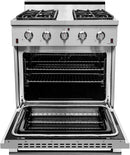 NXR 30" Propane Gas Range & RH3001 Under Cabinet Hood Bundle, Stainless Steel SC3055LPRHBD