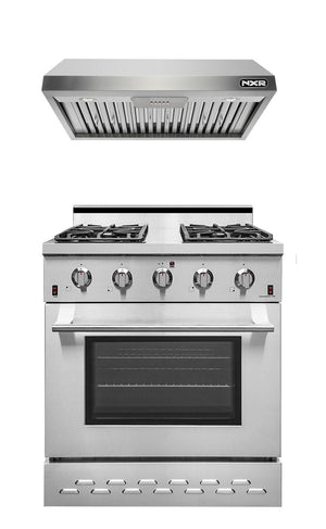 NXR 30 in. Natural Gas Range and Under Cabinet Range Hood Package, SC3055EHBD