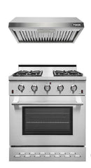 NXR 30" Propane Gas Range & Under Cabinet Hood Bundle, Stainless Steel SC3055LPEHBD