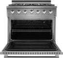 NXR 36" Propane Gas Range & Under Cabinet Hood Bundle, Stainless Steel SC3611LPRHBD