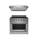 NXR 36" Propane Gas Range & Under Cabinet Hood Bundle, Stainless Steel SC3611LPEHBD