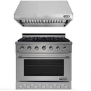 NXR 36" Propane Gas Range & Under Cabinet Hood Bundle, Stainless Steel SC3611LPRHBD