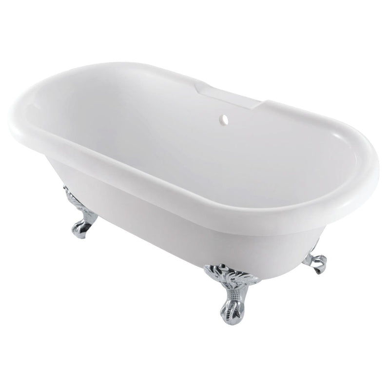 kingston-brass-qua-eden-67-inch-acrylic-clawfoot-tub-no-faucet-drillings-white-polished-chrome-vtds672924jnh1