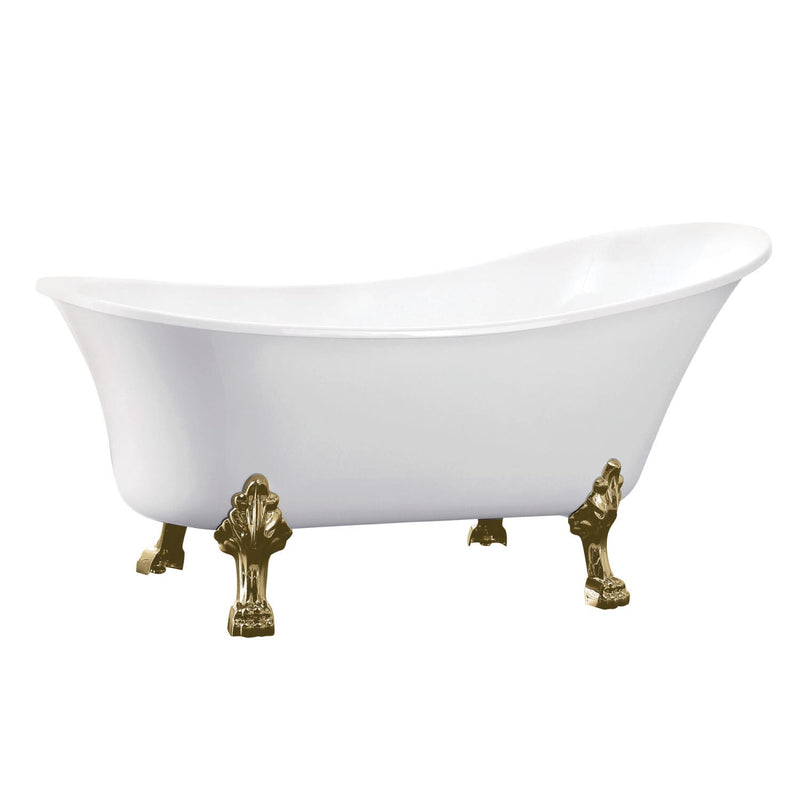 kingston-brass-aqua-eden-51-inch-acrylic-single-slipper-clawfoot-tub-no-faucet-drillings-white-polished-brass-vtnd512824c2