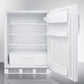 Accucold 24" Wide All-Refrigerator ADA Compliant with Automatic Defrost and White Exterior